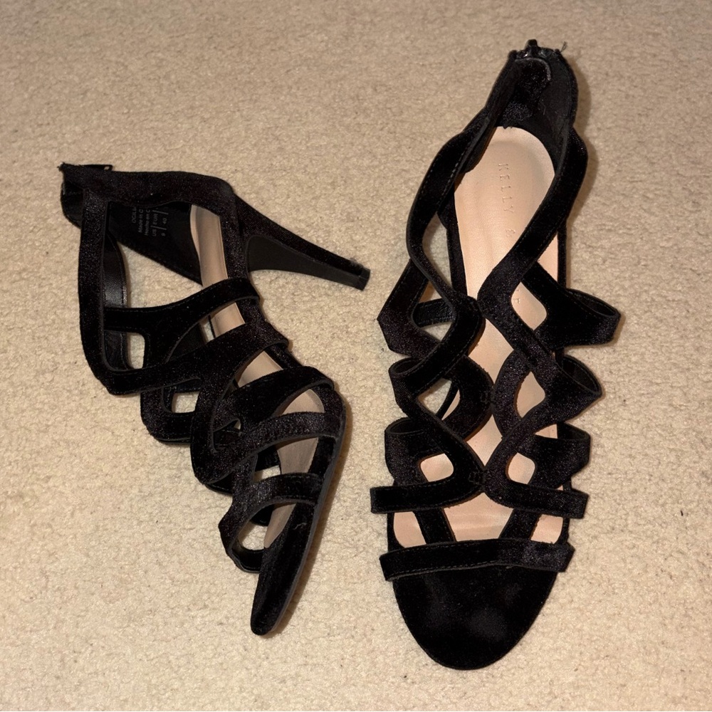 Elegant Black Strappy Heels